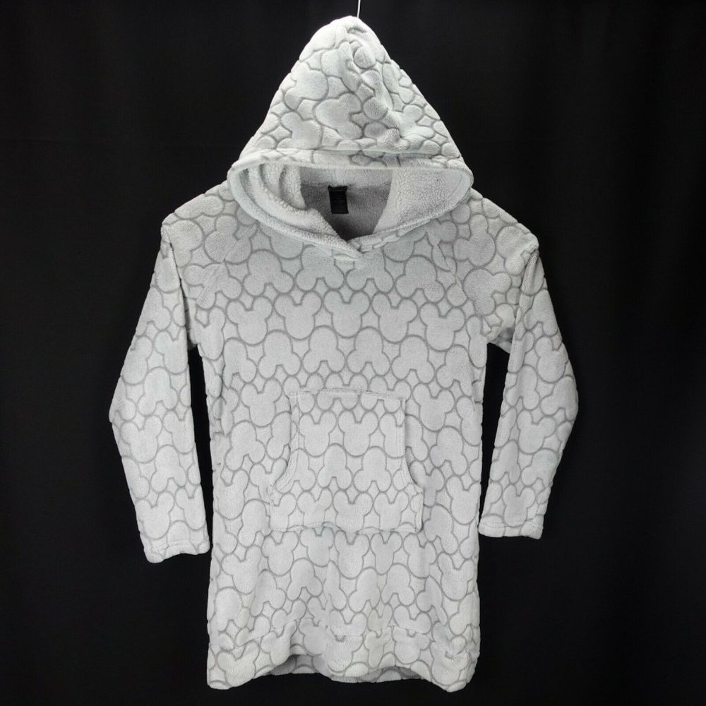 Disney Women's Mickey Mouse Gray Faux Fur Ultra Soft Sweater